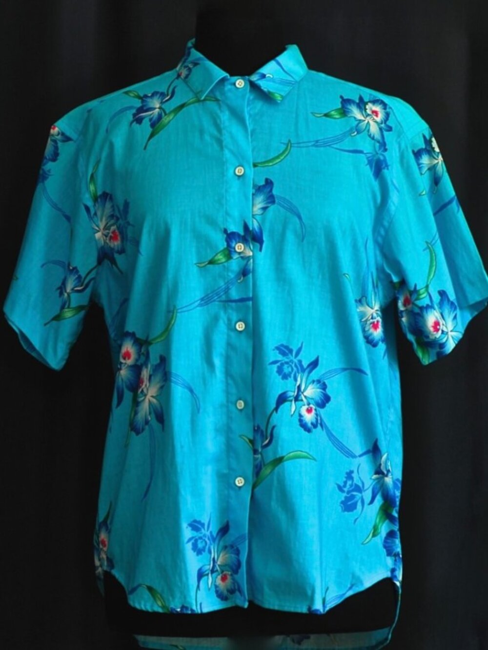 Hardy Amies 1990's Cotton Short Sleeved Blouse - England